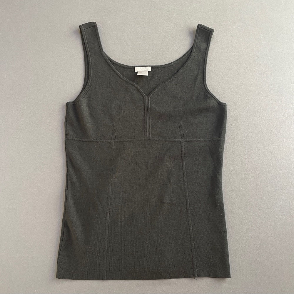 Ann Taylor Black Fitted Sleeveless Tank Top